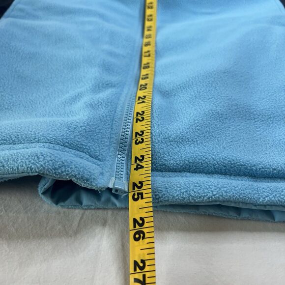 LL Bean Womens Ski Jacket Fleece Reversible Coat Medium Blue Gorpcore Outdoors - Picture 7 of 16